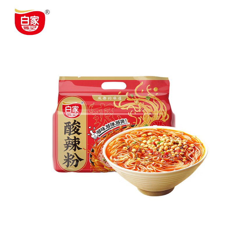 搜标题或关键字，得2限时卷白家陈记 重庆酸辣粉五包装 425g学生号【3.25】
