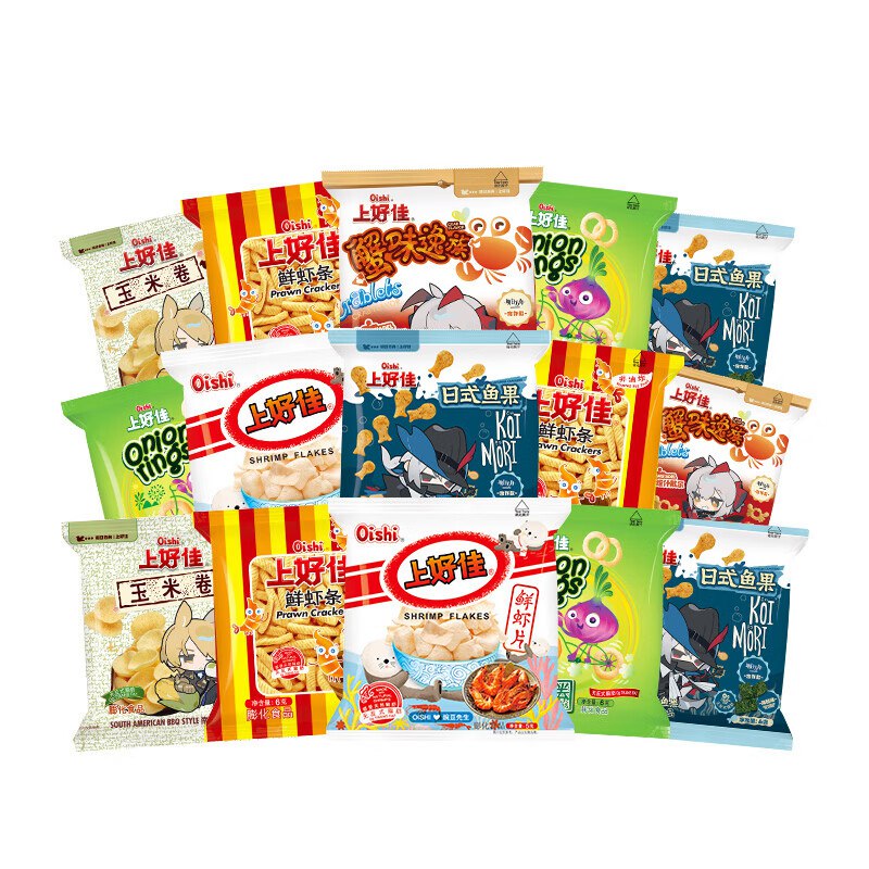 上好佳 虾片虾条全家福组合42包